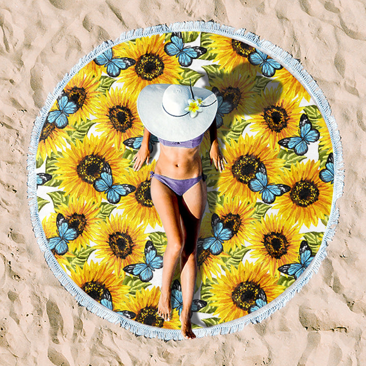 Rundstrand towel with unique sunset design Stornfield