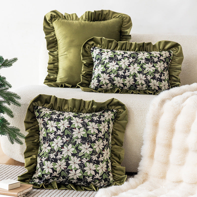 Plush Ruched Decorative Pillow