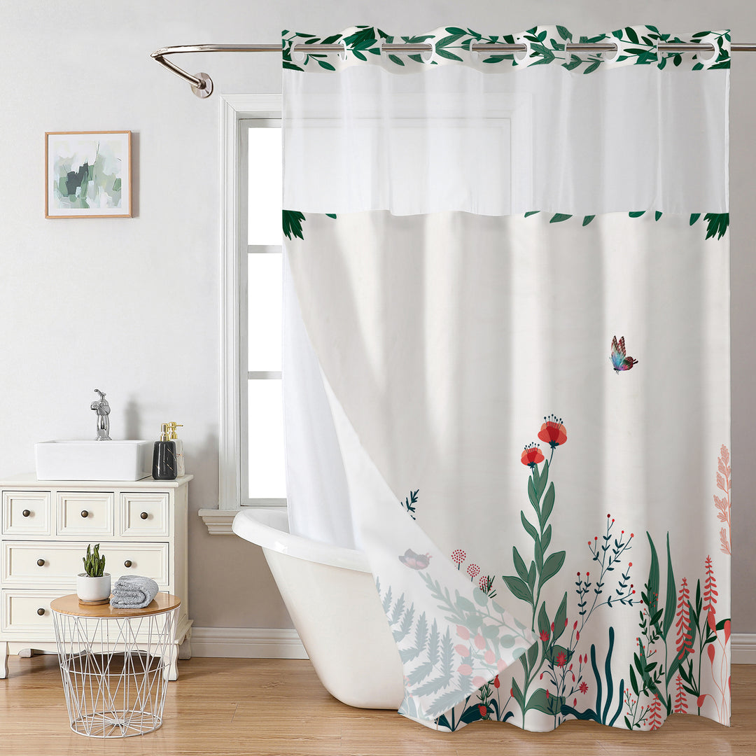 Botanical Floral Art Shower Curtain Stornfield