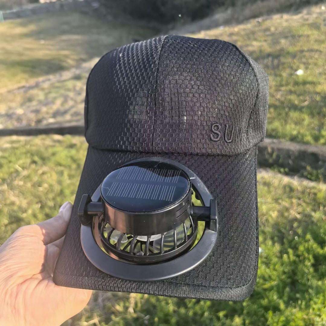 Sun Cap with removable solar fan, breathable mesh and adjustable umbrella Stornfield