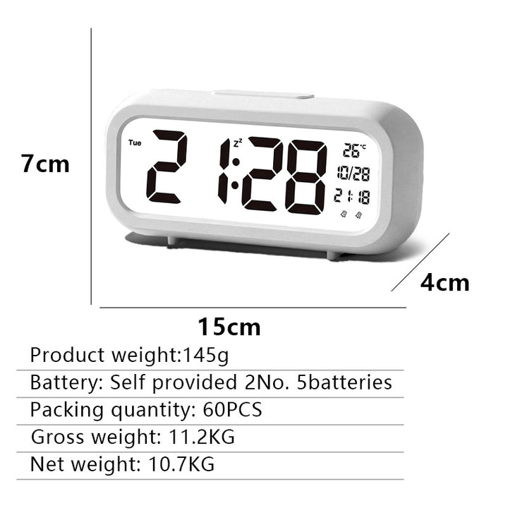 Digital alarm clock with temperature display and large LED display Stornfield