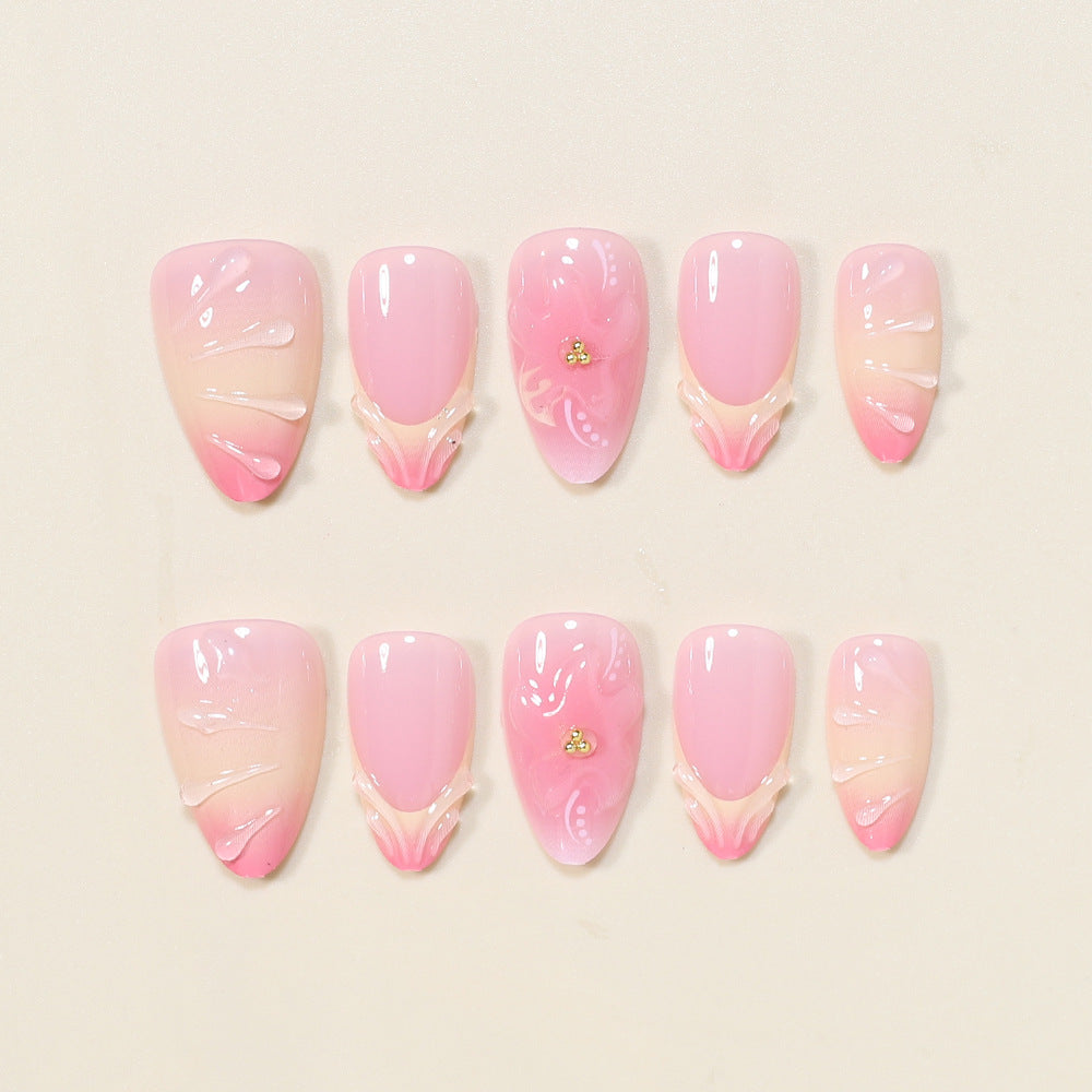 Elegant Floral Press-On Nail Art Set Stornfield
