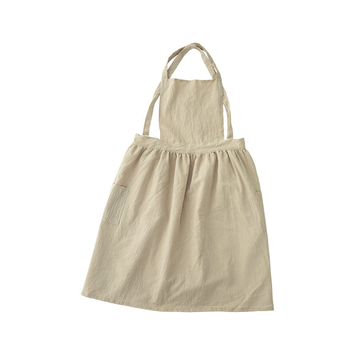 Casual apron dress with adjustable straps, gathered waist and side pockets Stornfield
