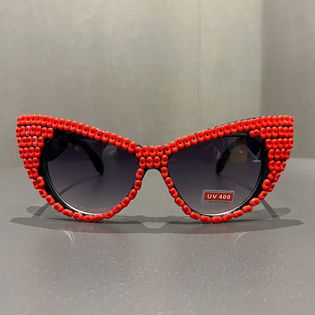 Women Cat-Eye Sunglasses with Color Accented Frame Stornfield