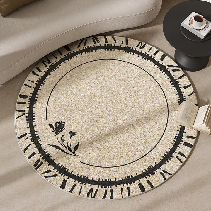 Round Motivational Area Rug Stornfield