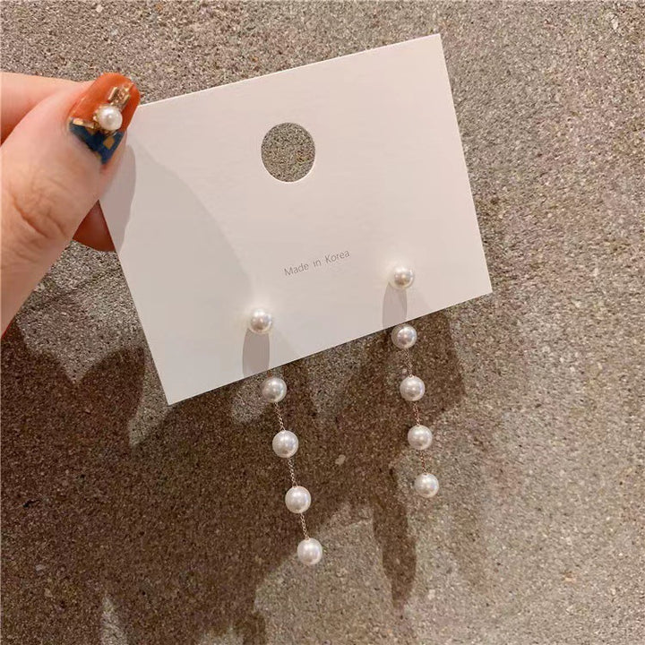 Pearl Chain Drop Earrings Stornfield