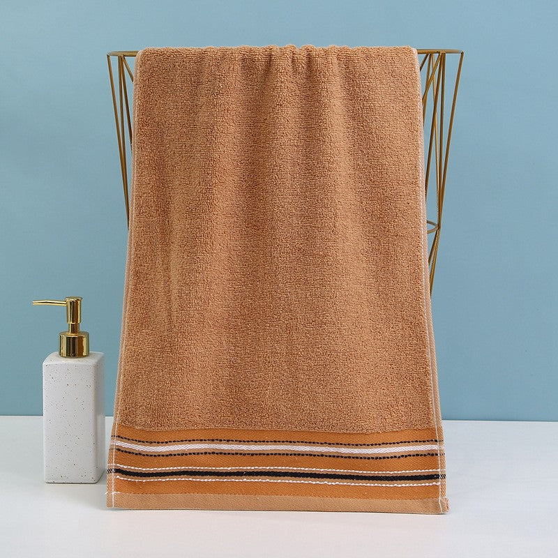 Premium Terry Bath Towel With Elegant Striped Border Stornfield
