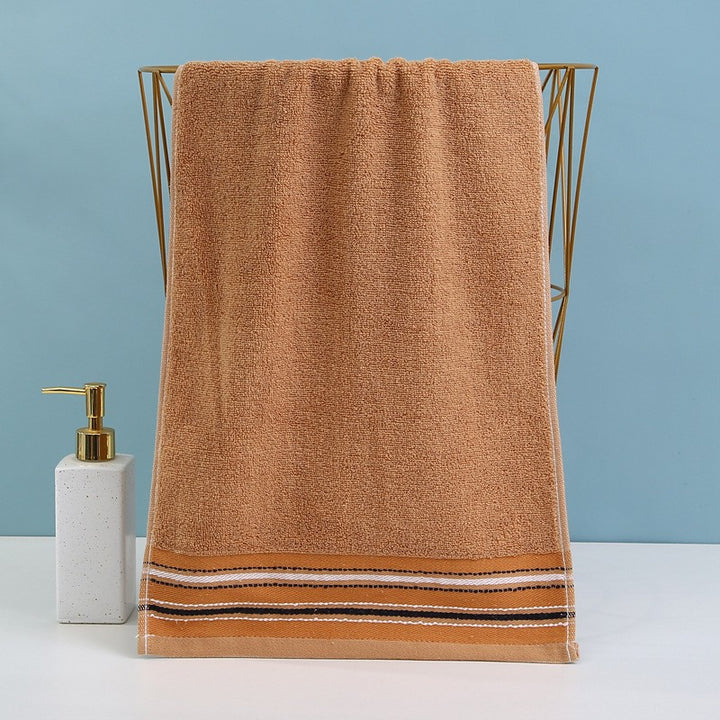 Premium Terry Bath Towel With Elegant Striped Border Stornfield