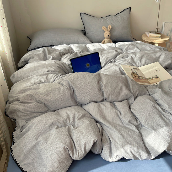 Premium Textured Duvet Cover Set