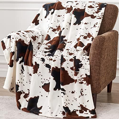 Cow Print Fleece Blanket