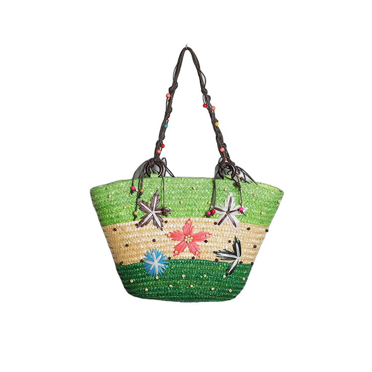 Beach bag with colorful flower pattern Stornfield