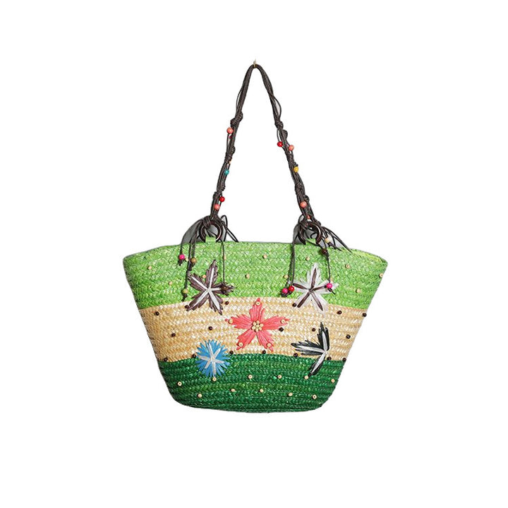 Beach bag with colorful flower pattern Stornfield