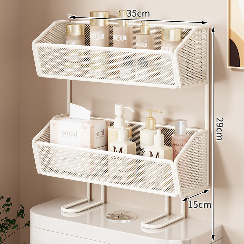 Mesh Two-Tier Countertop Bathroom Organizer with Raised Legs