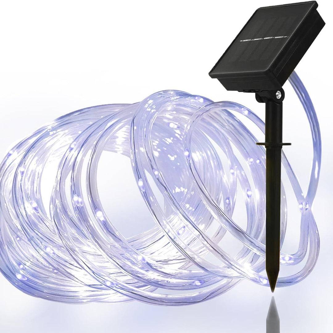 Solar-Powered Warm White Flexible LED Rope Lights For Tree And Landscape Wrapping Stornfield