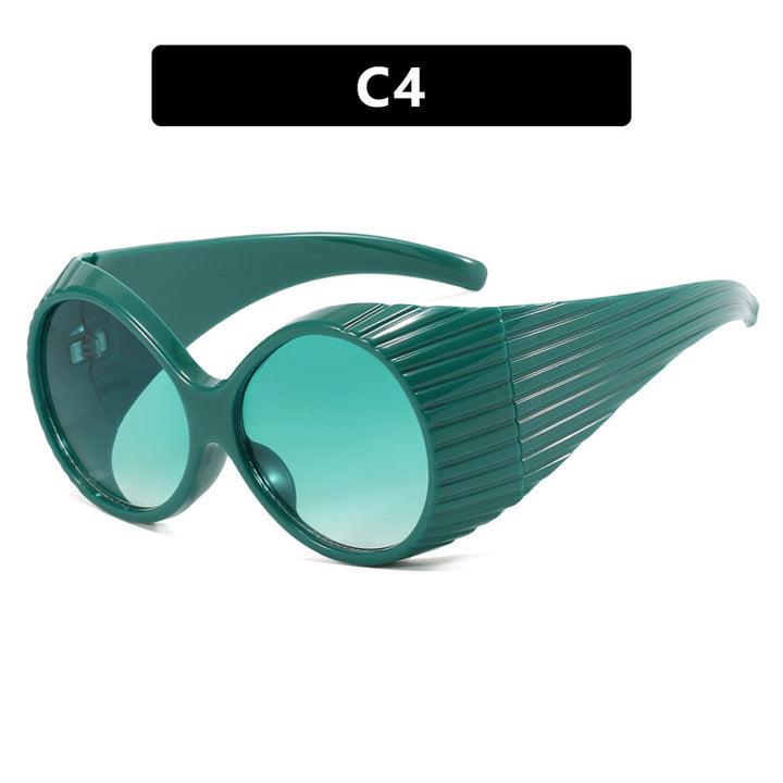 Women's extravagant sunglasses with curved frame Stornfield