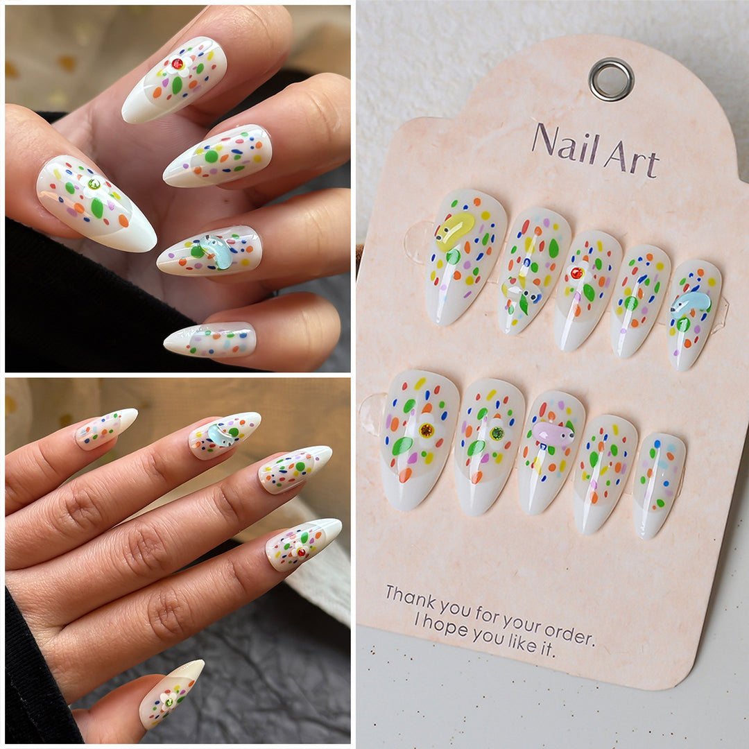 Colorful Artistic Press-On Nail Set Stornfield