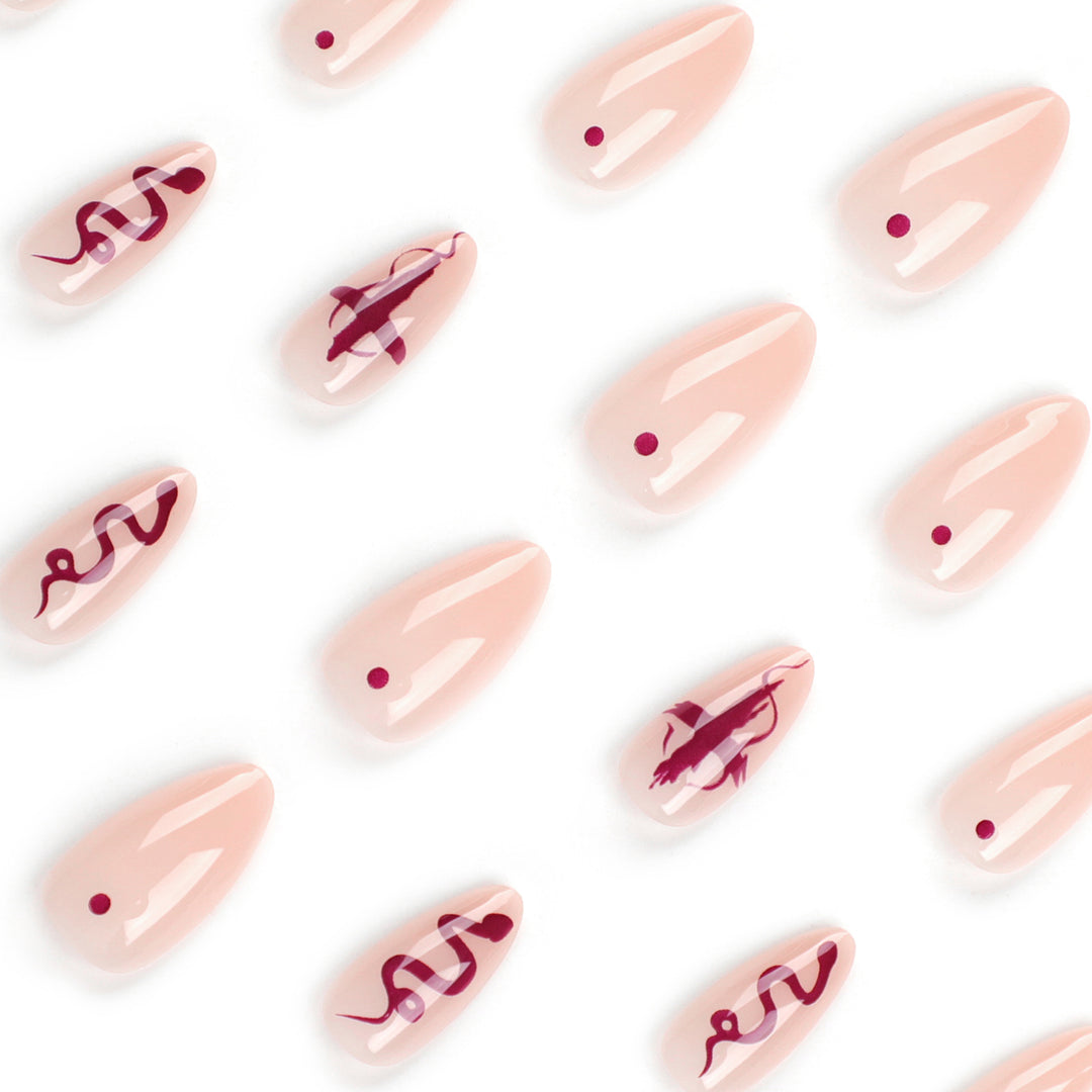 Artful nail extensions with unique design Stornfield