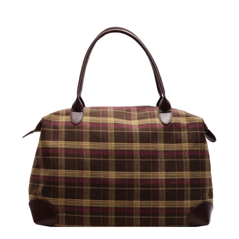 Plaid Structured Weekend Duffle Bag Stornfield