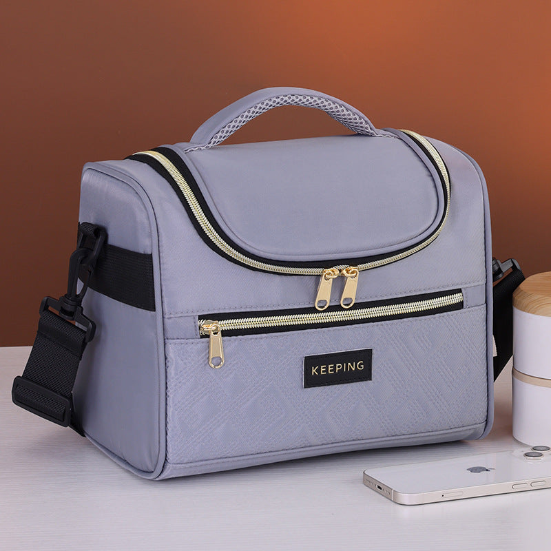 Cosmetic transport bag with insulated interior and practical compartments Stornfield