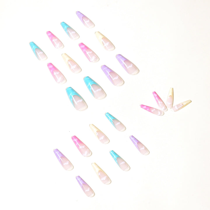 Artistic Acrylic Nails with Cloud Design Stornfield