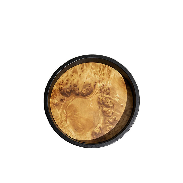 Elegant Round Wooden Serving Tray