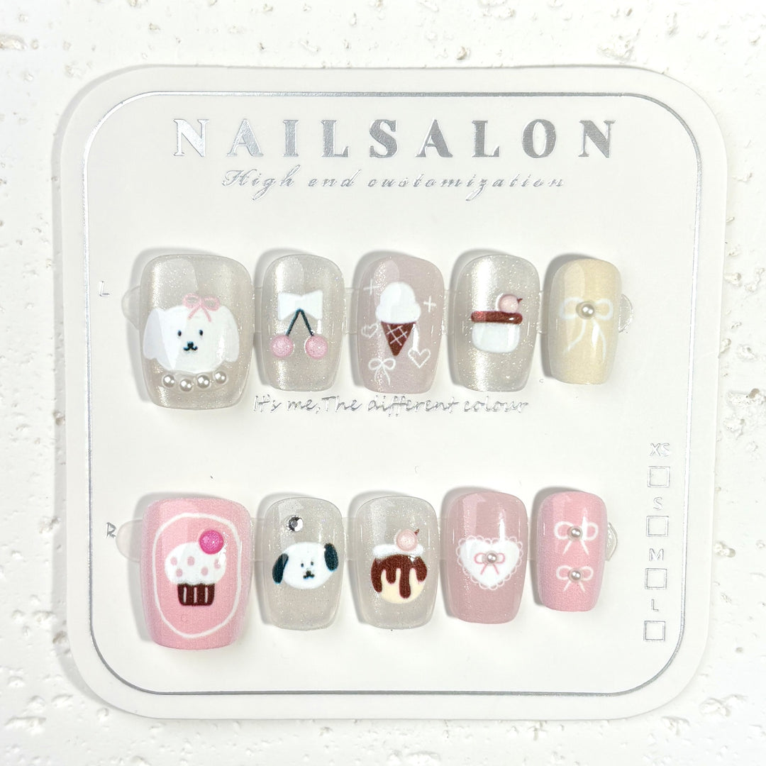 Cute Themed Press-On Nail Set