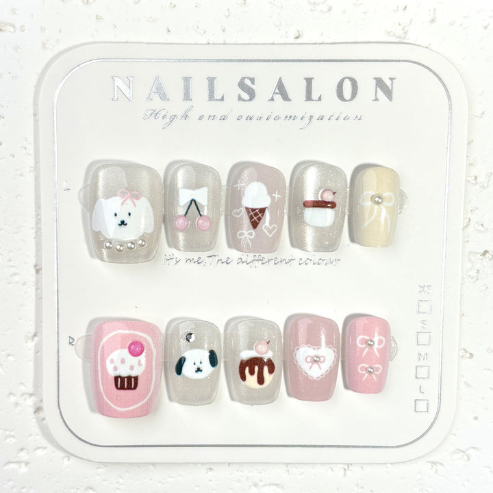 Cute Themed Press-On Nail Set