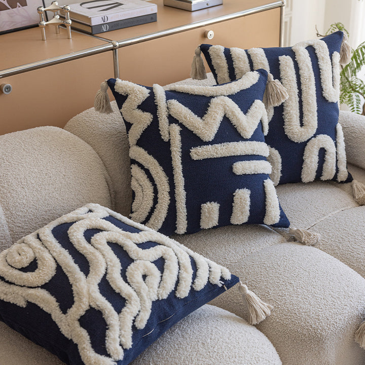 Textured Geometric Throw Pillow