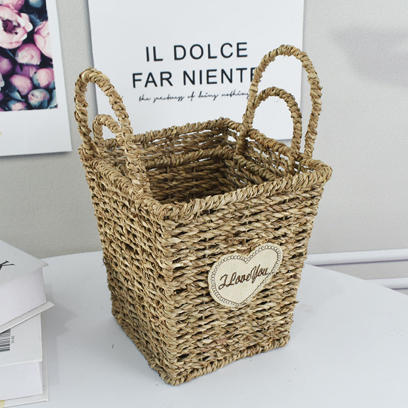 Handcrafted Natural Woven Storage Basket Stornfield