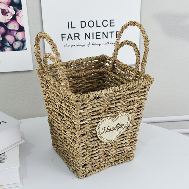Handcrafted Natural Woven Storage Basket Stornfield
