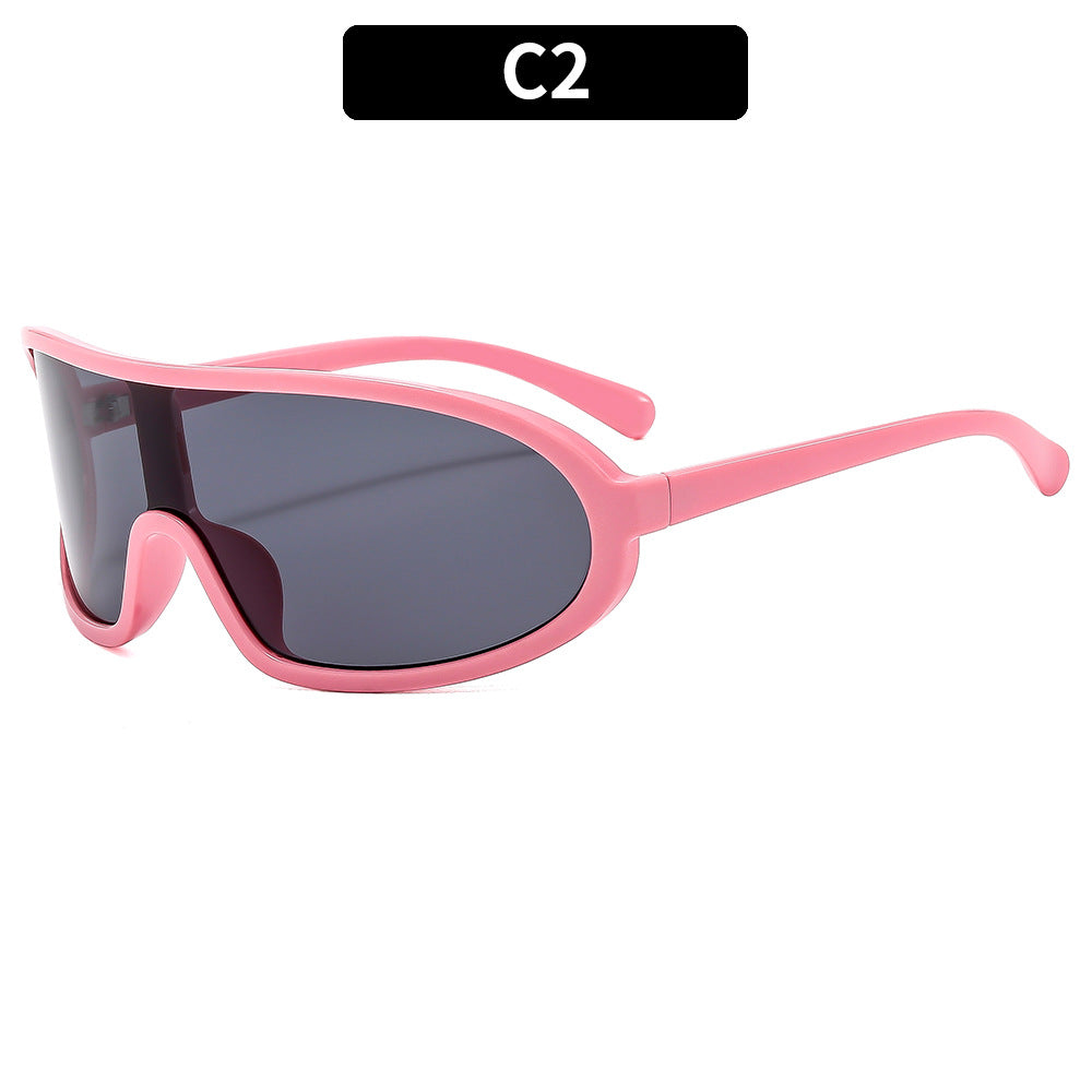 Sporty Oversized Shield Sunglasses