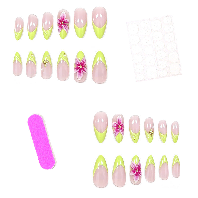Floral Articulated Nail Enhancements Stornfield