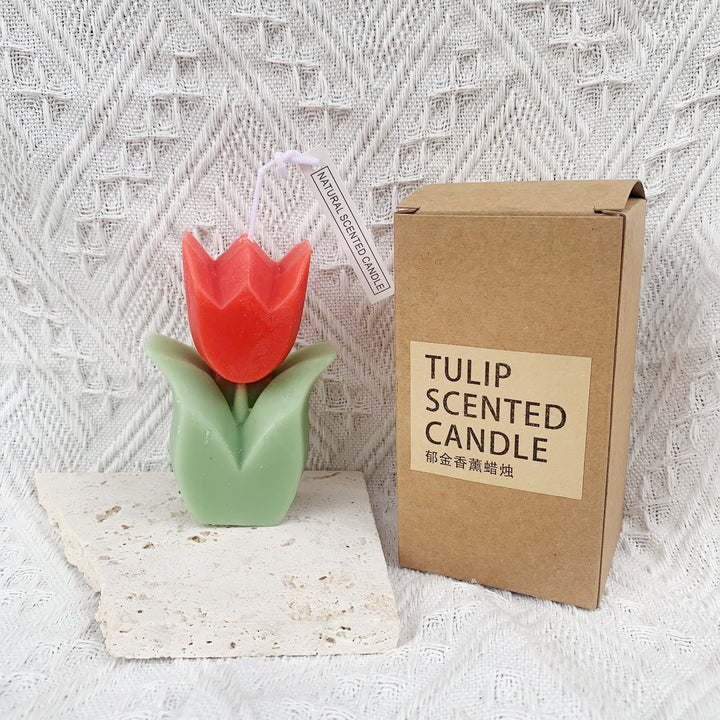 Tulip-Shaped Scented Decorative Soy Petal Candle