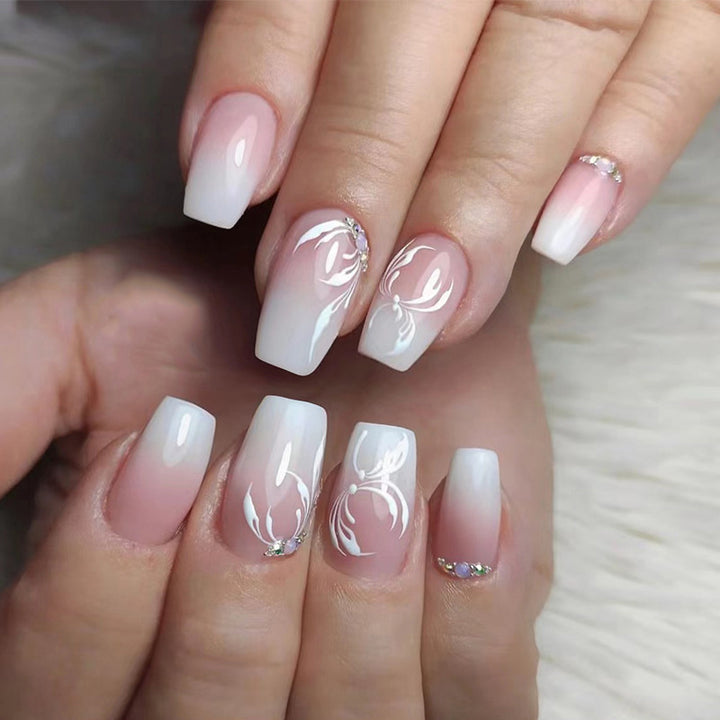 Artful Nail Extensions with Elegant Ombre Design Stornfield
