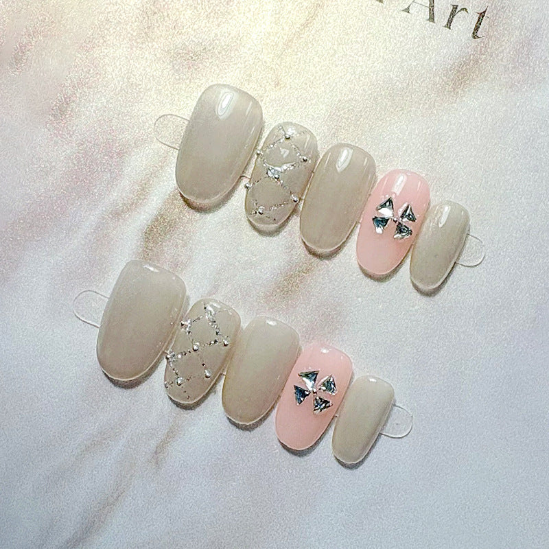 Elegant French Tip Press On Nails Stornfield