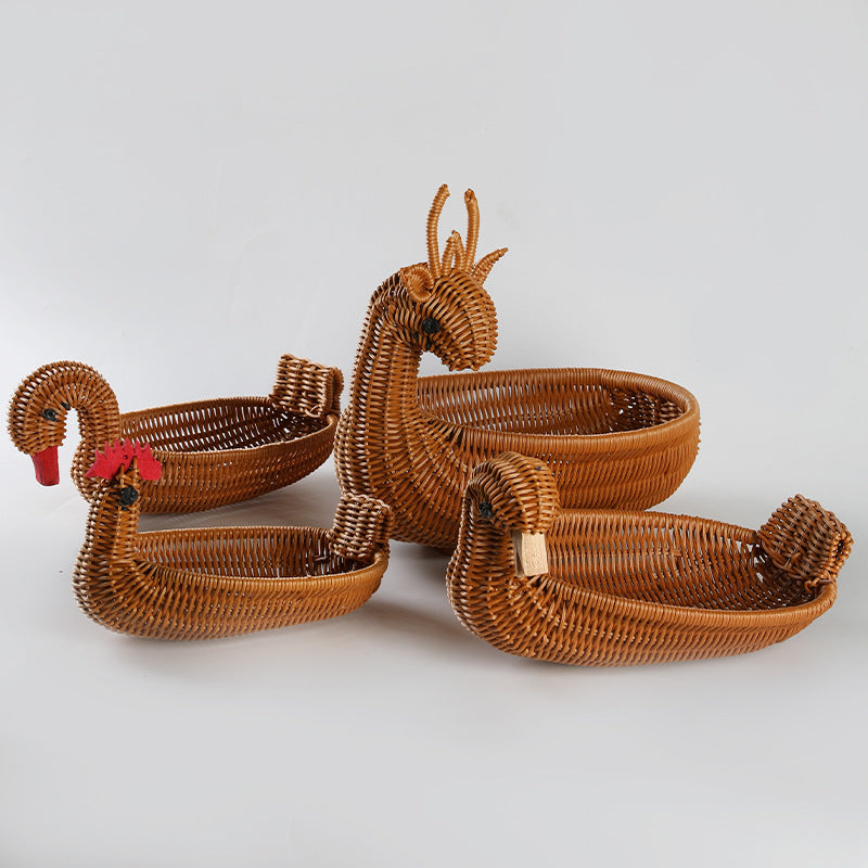 Unisex Braided Decoration Basket in Duck Shape Stornfield