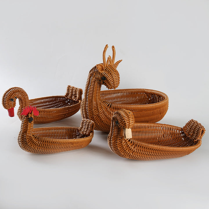 Unisex Braided Decoration Basket in Duck Shape Stornfield