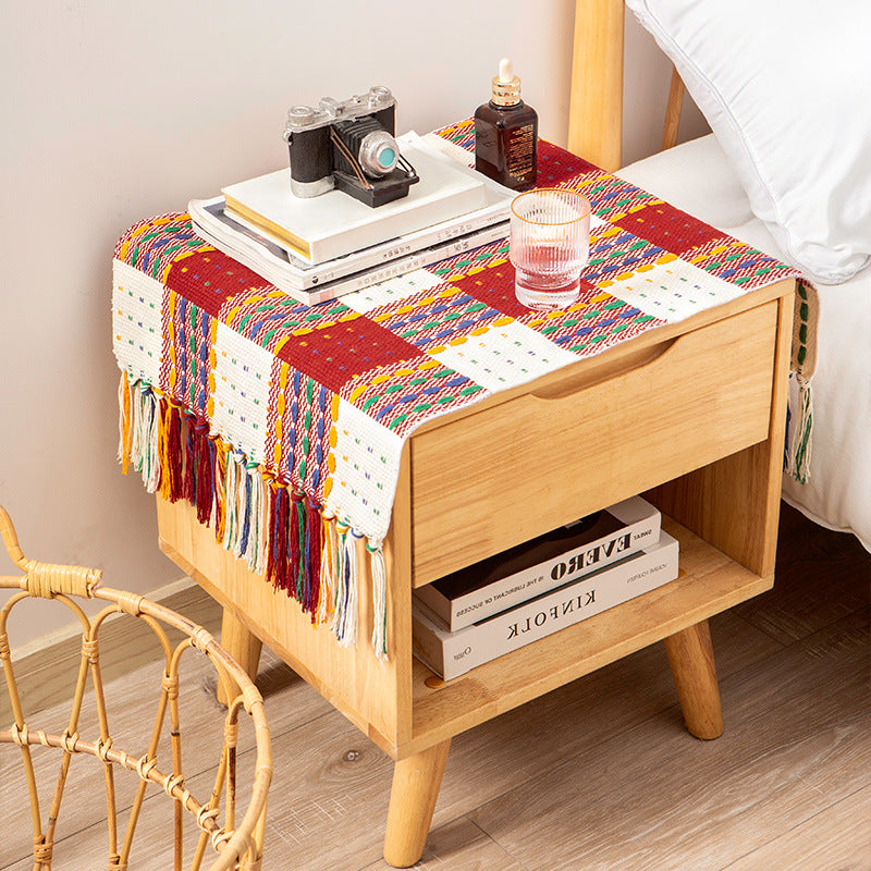 Woven placemat made of cotton in buffalo check with fine structured surface Stornfield