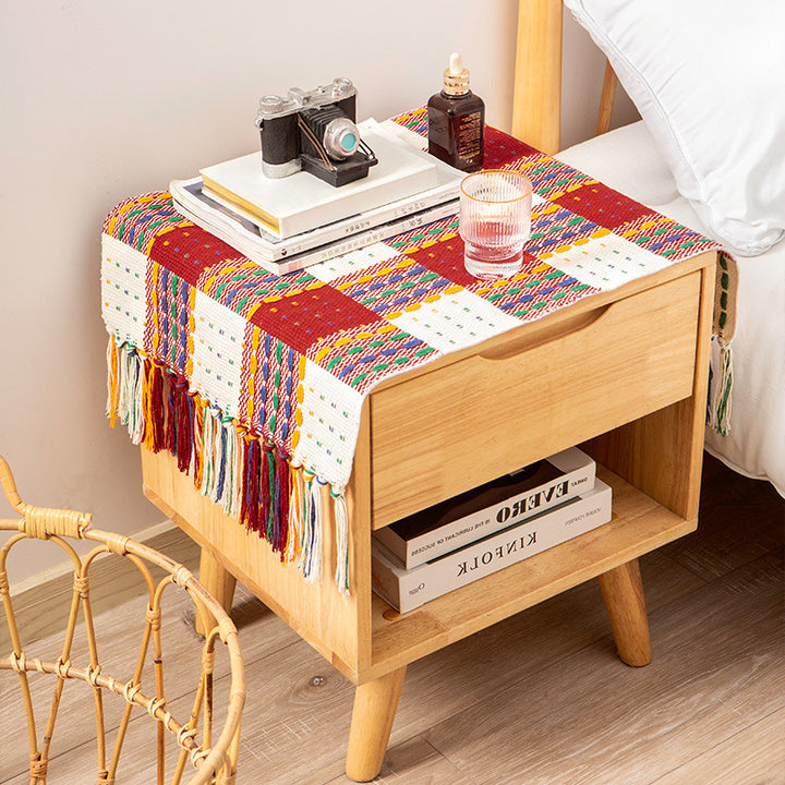 Woven placemat made of cotton in buffalo check with fine structured surface Stornfield