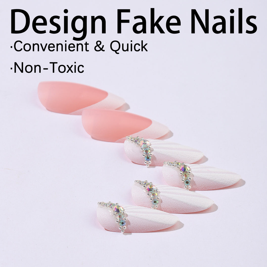 Artificial nail set with luxurious 3D embellishments Stornfield