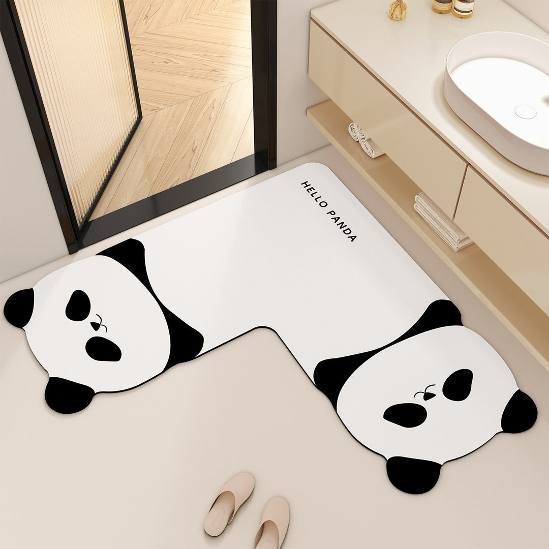 Playful Cartoon-Themed Bathroom Mat