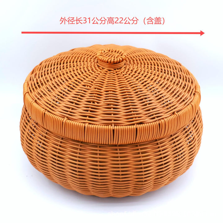 Women’s Braided Basket with Removable Lid Stornfield