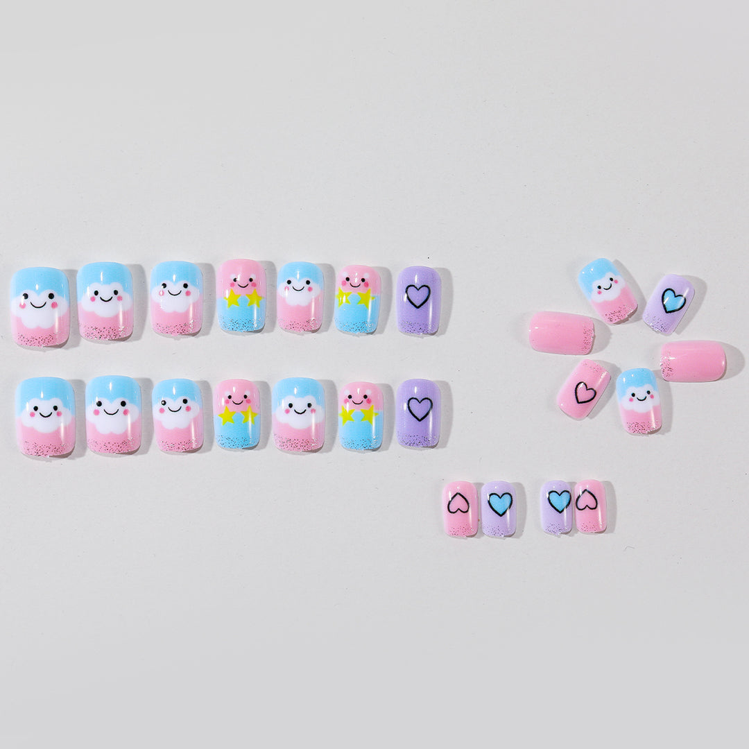 Playful Cloud-Themed Nail Art Kit Stornfield