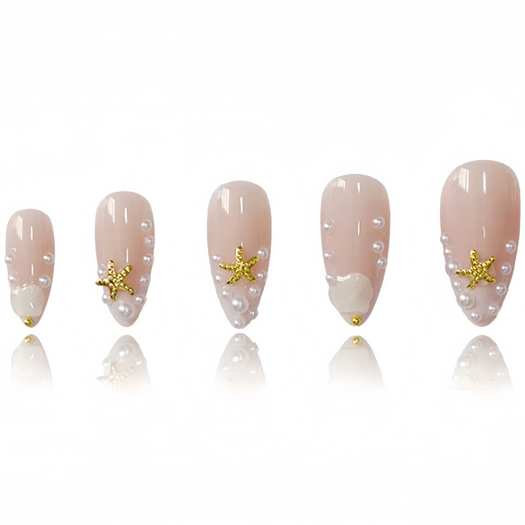 Shell-Inspired Nail Art Extensions Stornfield