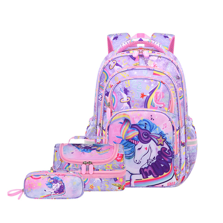 Unicorn-Themed School Backpack Set