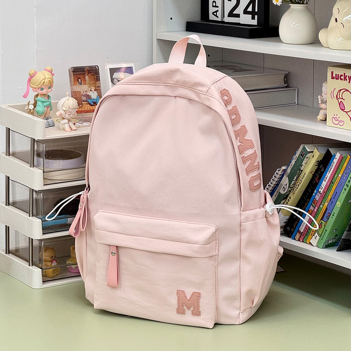 Stylish Canvas Backpack with Plush Keychain Stornfield