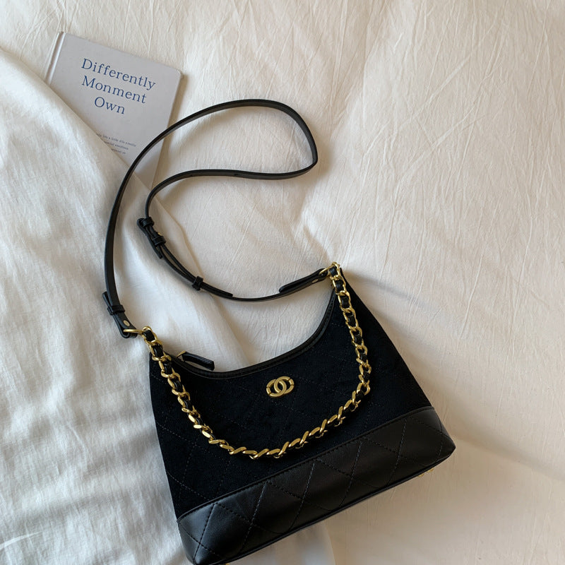 Quilted Suede Shoulder Bag Stornfield