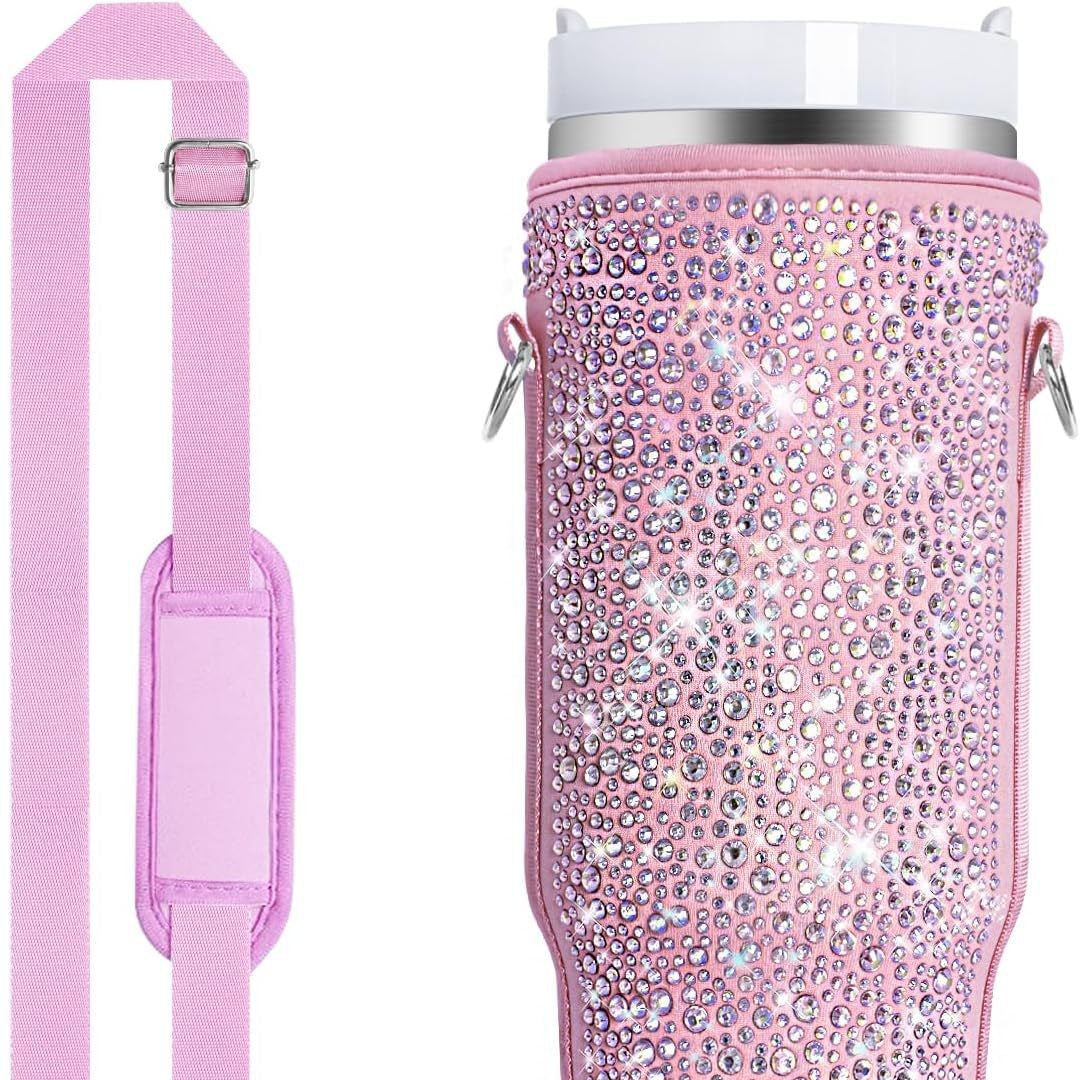 Ladies water bottle holder with sparkling rhinestones Stornfield