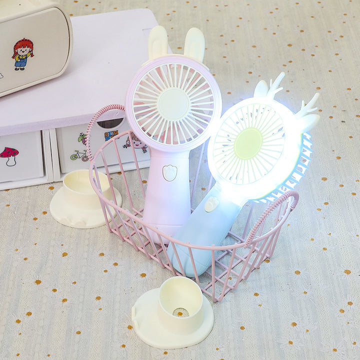 Women's Portable LED Fan in Cute Rabbit Design Stornfield