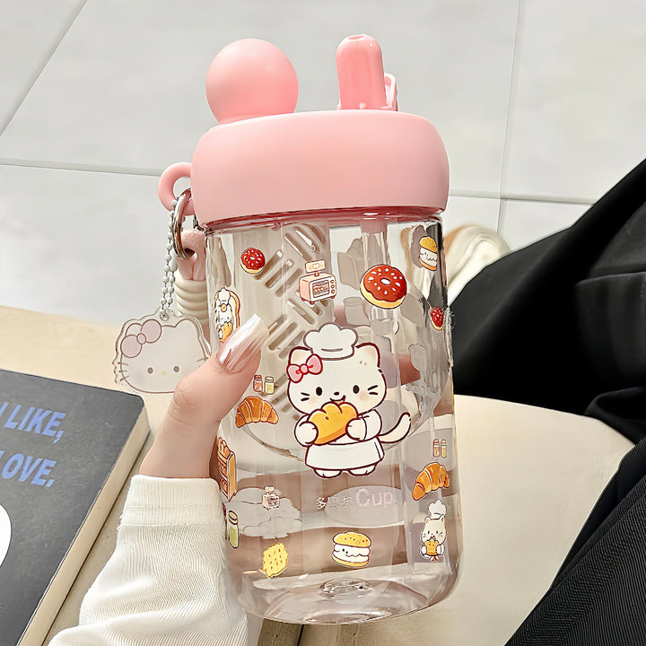 Women's water bottle with integrated animal motif and practical carrying handle Stornfield
